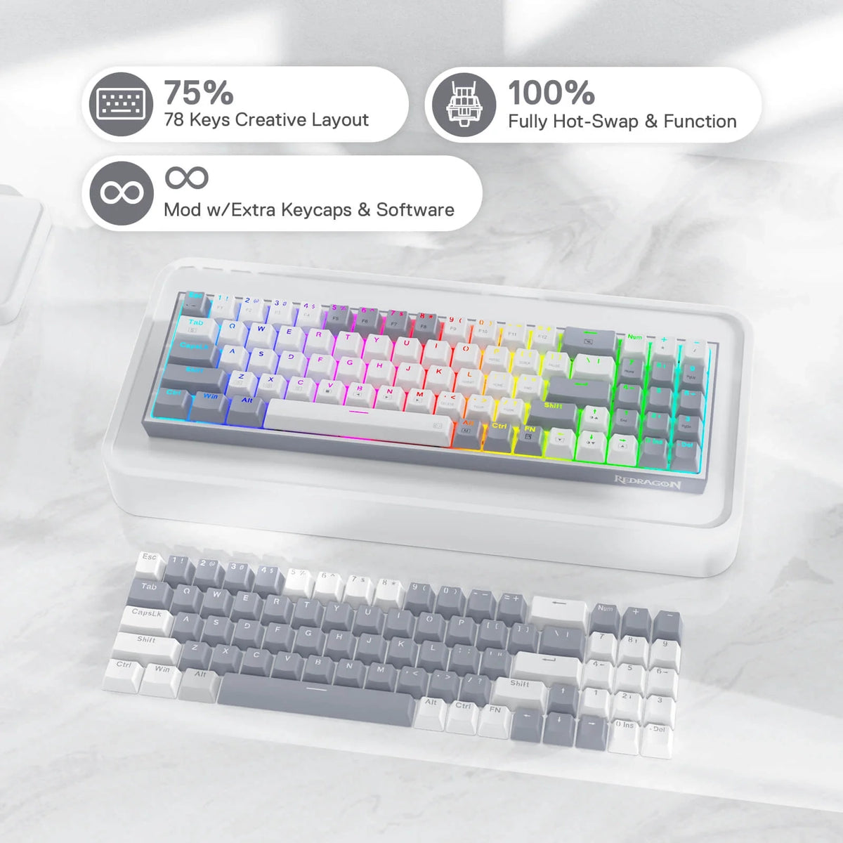 Redragon K628WG POLLUX Wired Mechanical Keyboard