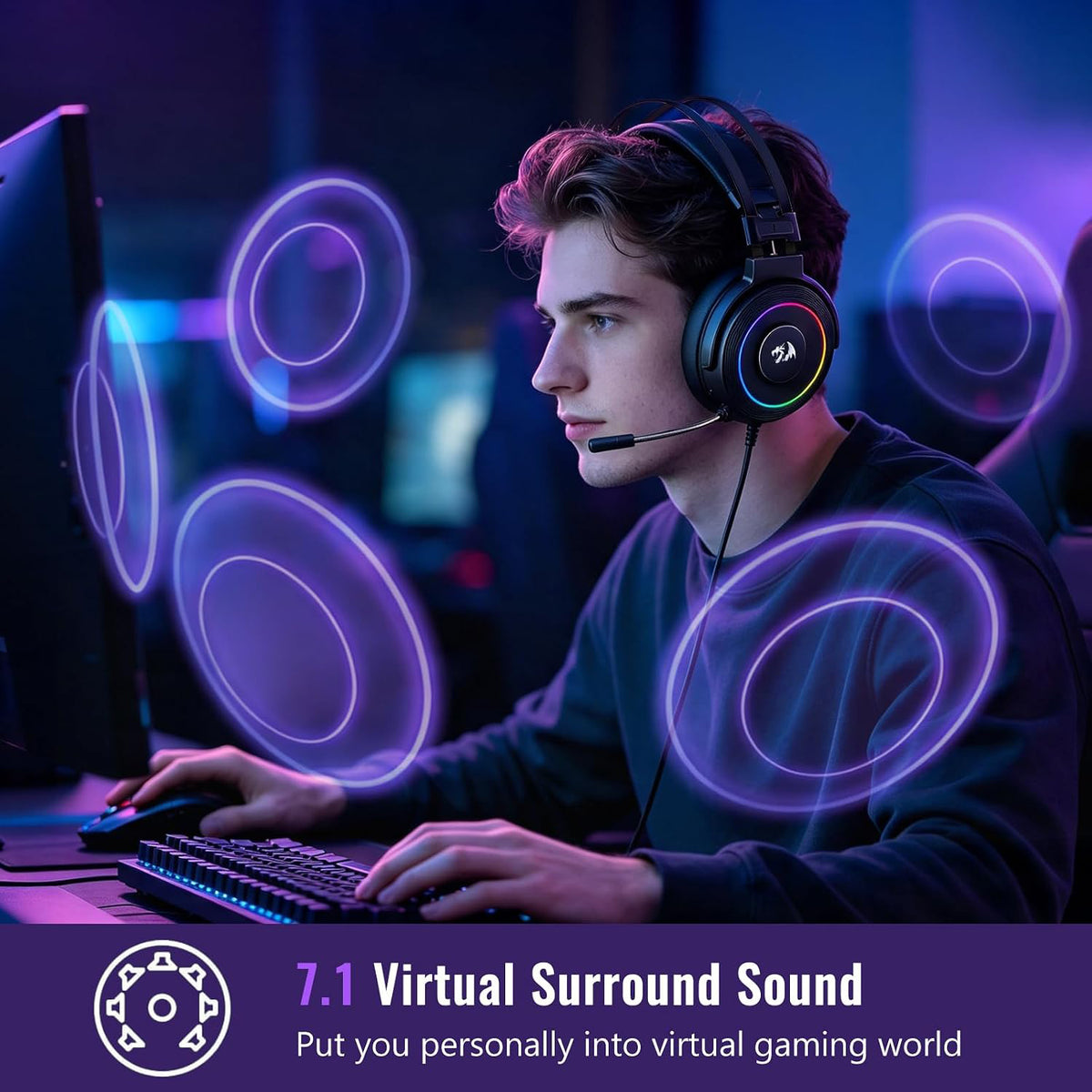 Redragon H320 Lamia 2 7.1 RGB Gaming Headset