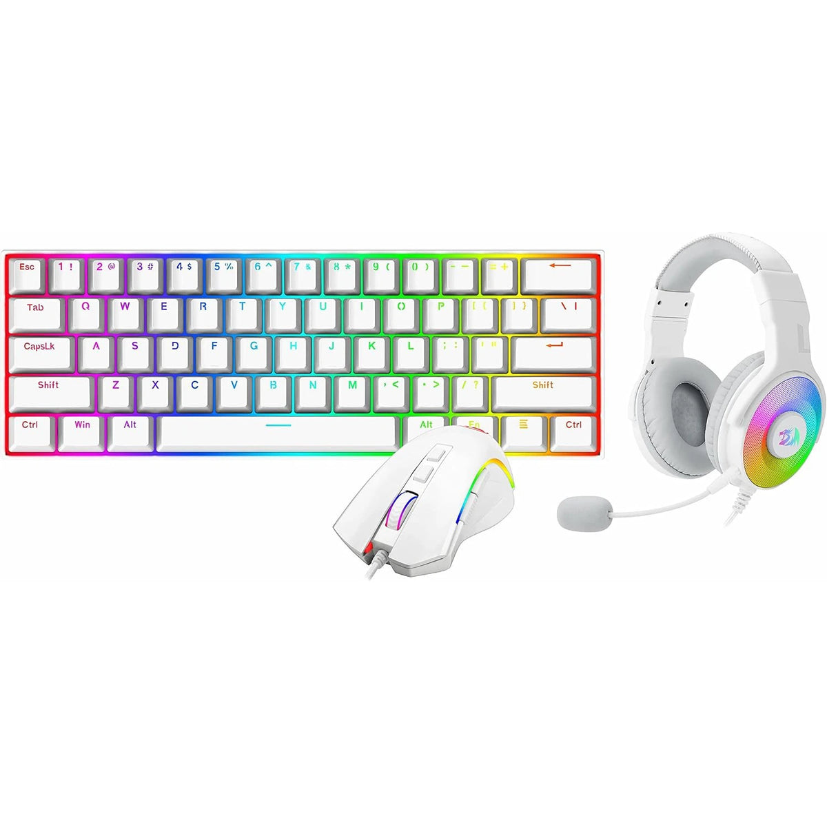 Redragon S129W RGB 3-in-1 Gaming Combo – Keyboard, Mouse & Headset
