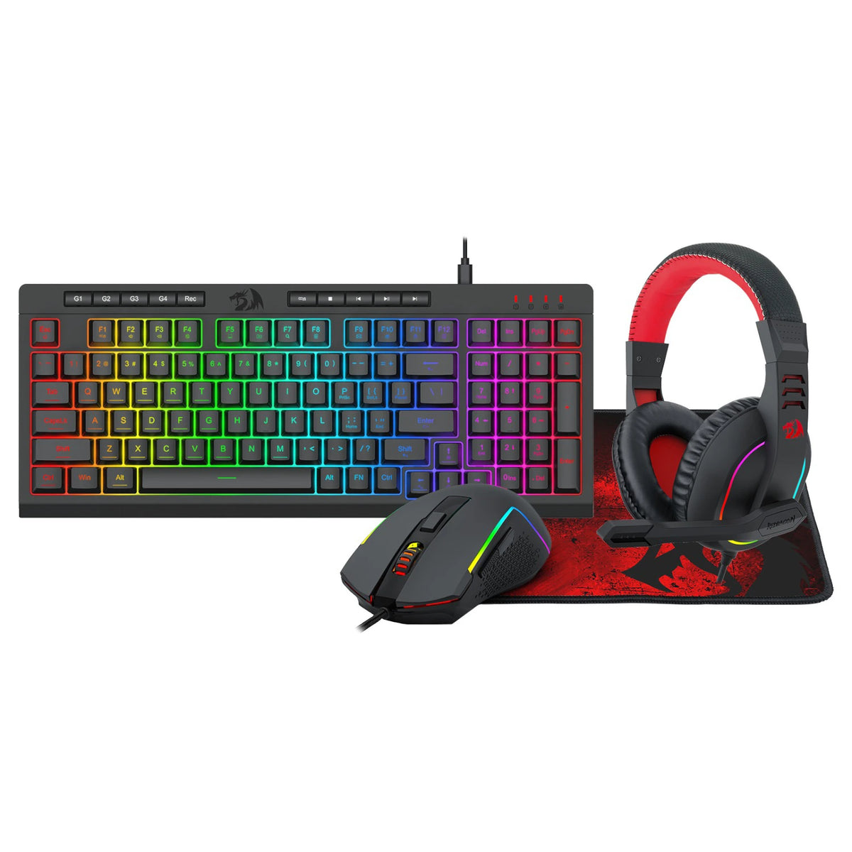 Redragon S148 RGB 4-in-1 Gaming Combo K515 M616 H120 P016