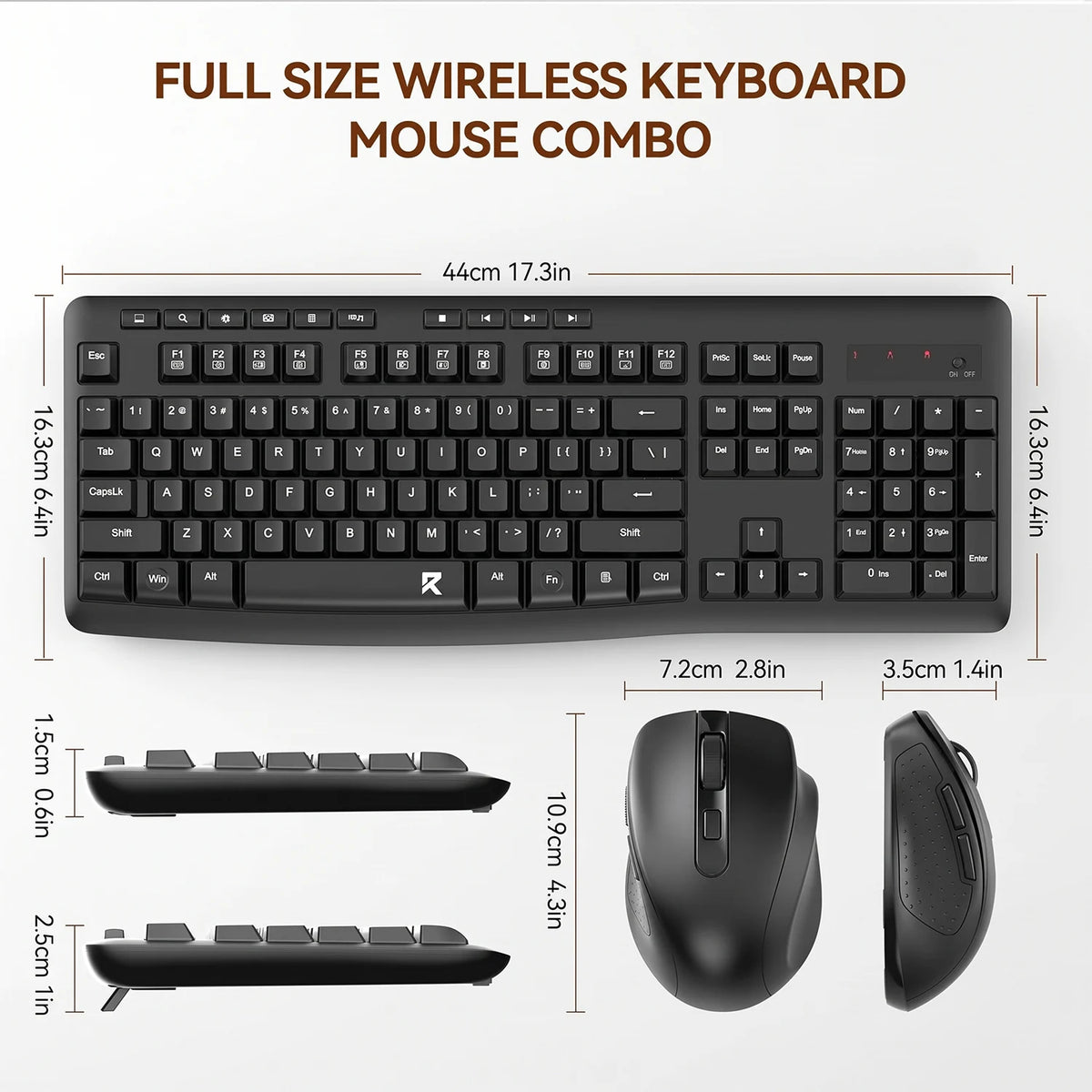 Redragon BS-7367A Wireless Keyboard and Mouse Office 2-in-1 Combo