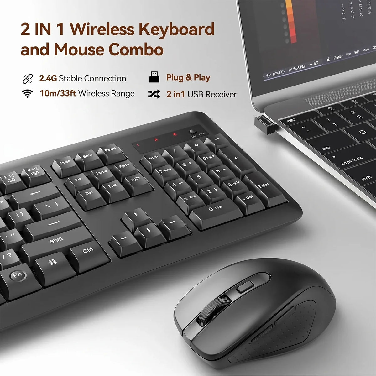 Redragon BS-7367A Wireless Keyboard and Mouse Office 2-in-1 Combo
