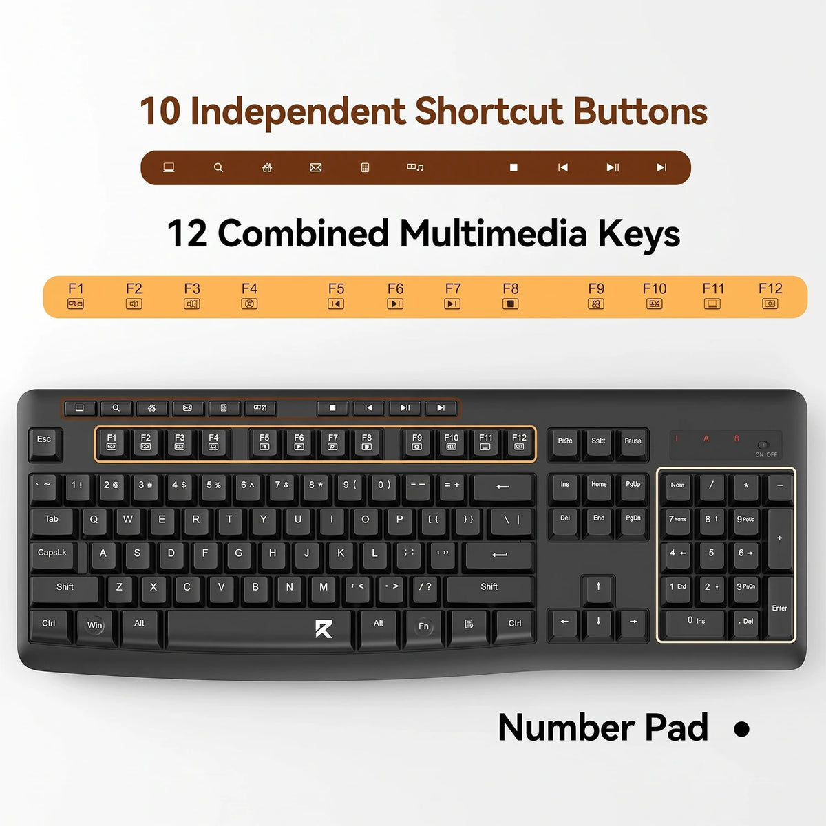 Redragon BS-7367A Wireless Keyboard and Mouse Office 2-in-1 Combo