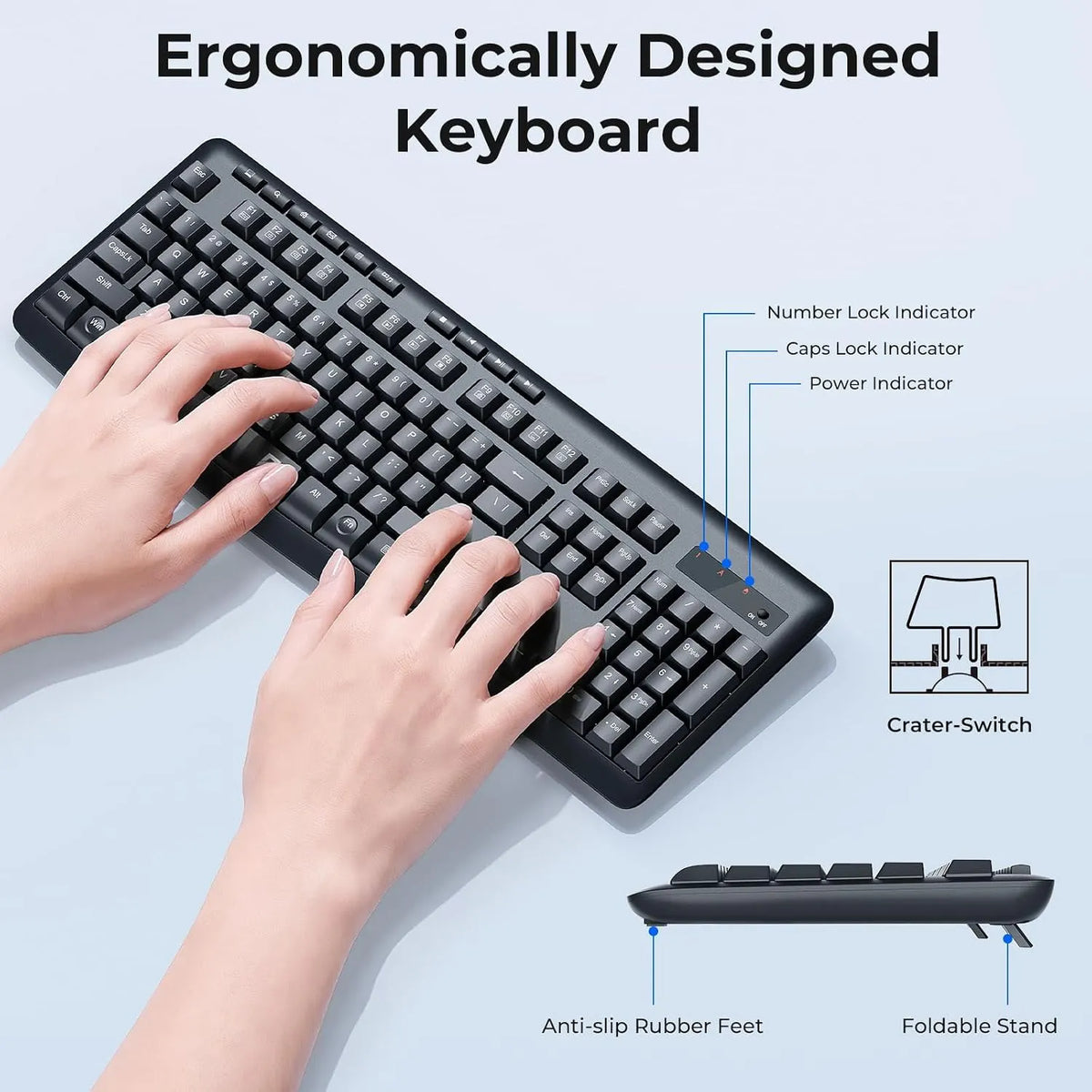 Redragon BS-7367B Wireless Keyboard & Mouse 2-in-1 Office Combo