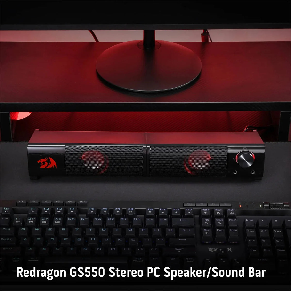 Redragon GS-550 Orpheus 2.0 Channel Stereo RGB Gaming Soundbar