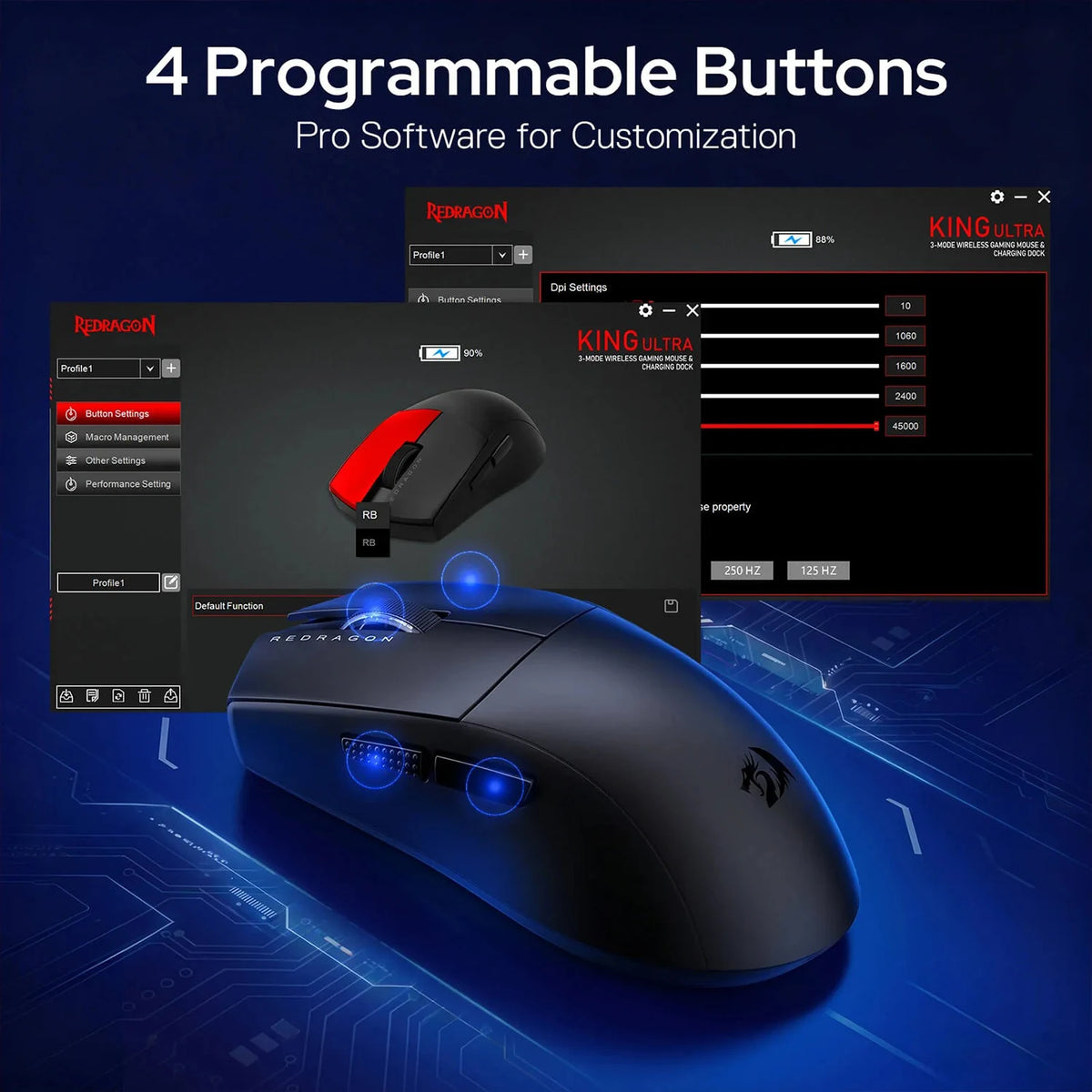 Redragon M999 ULT Wireless Gaming Mouse – 1KHz