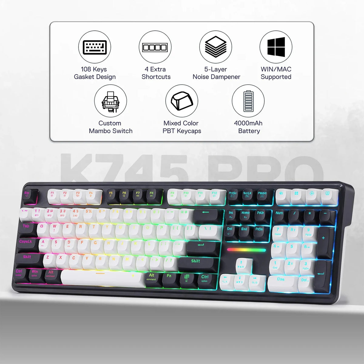 Redragon K745WP ANTONIUM PRO RGB Mechanical Keyboard