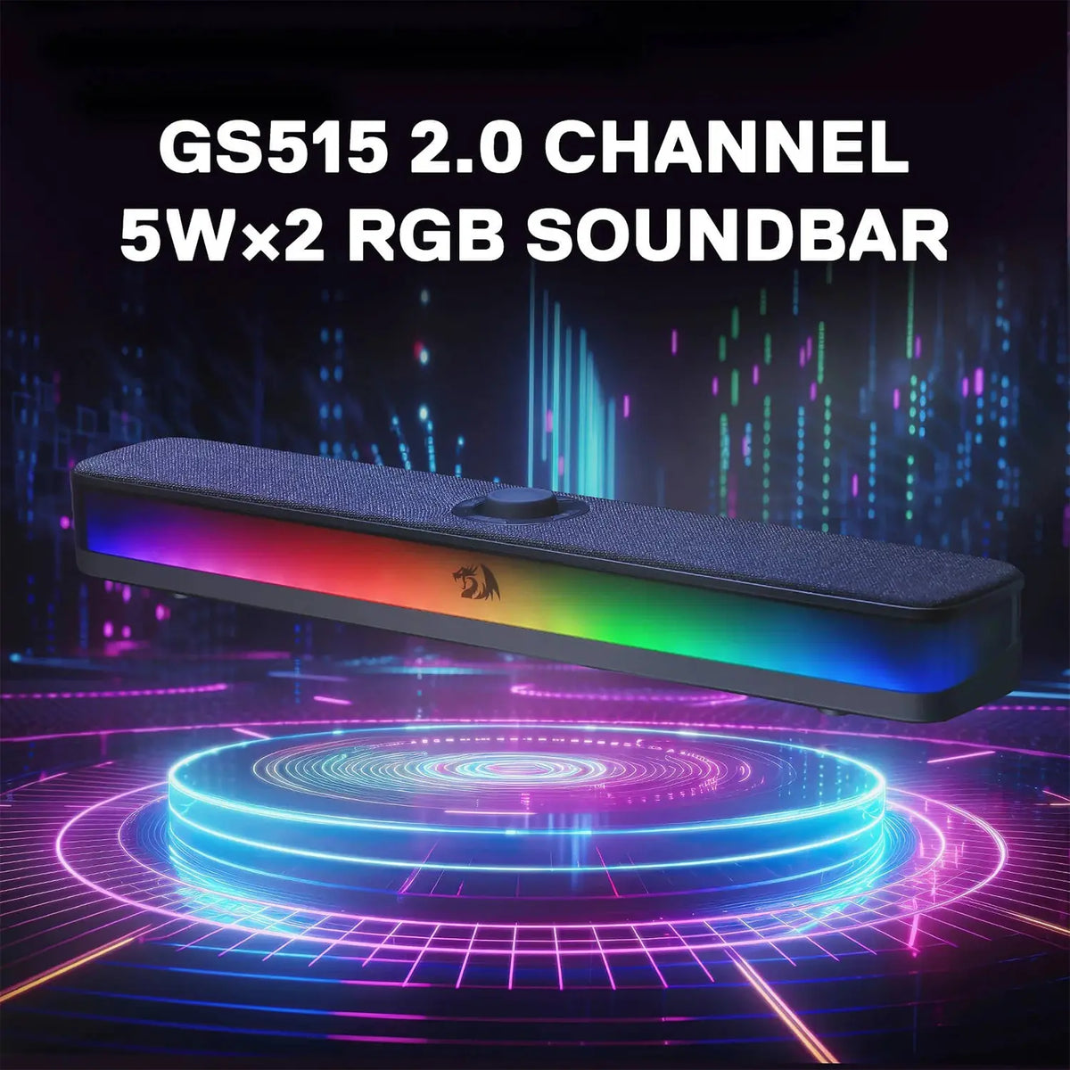 Redragon GS515 Neo RGB Wireless 2.0 Channel Stereo Soundbar